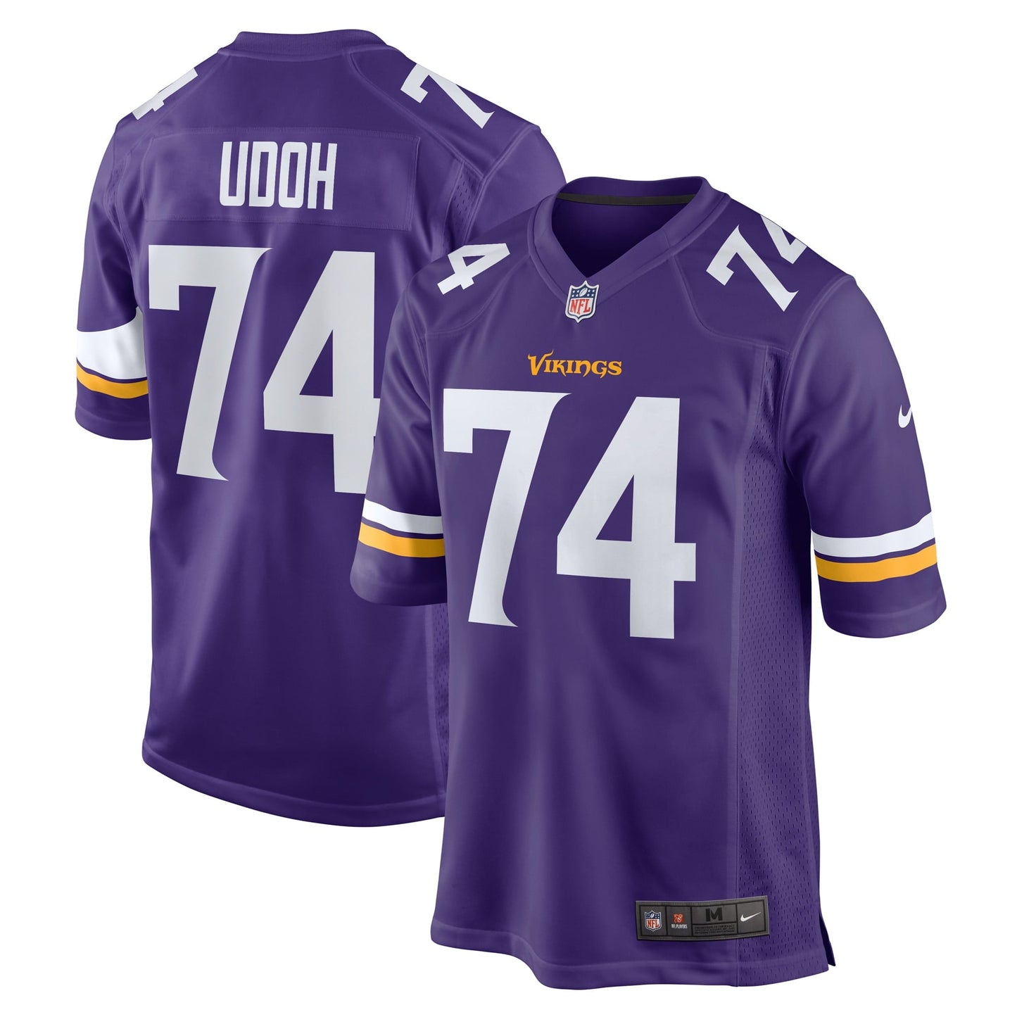 Men's Nike Oli Udoh Purple Minnesota Vikings Game Jersey
