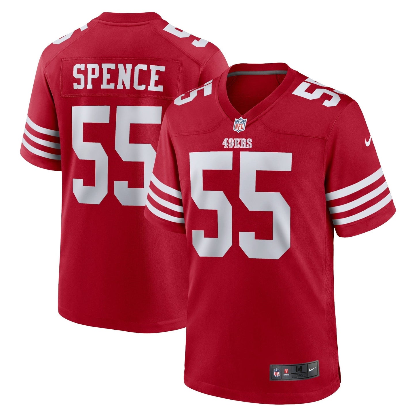 Men's Nike Akeem Spence Scarlet San Francisco 49ers Home Game Player Jersey