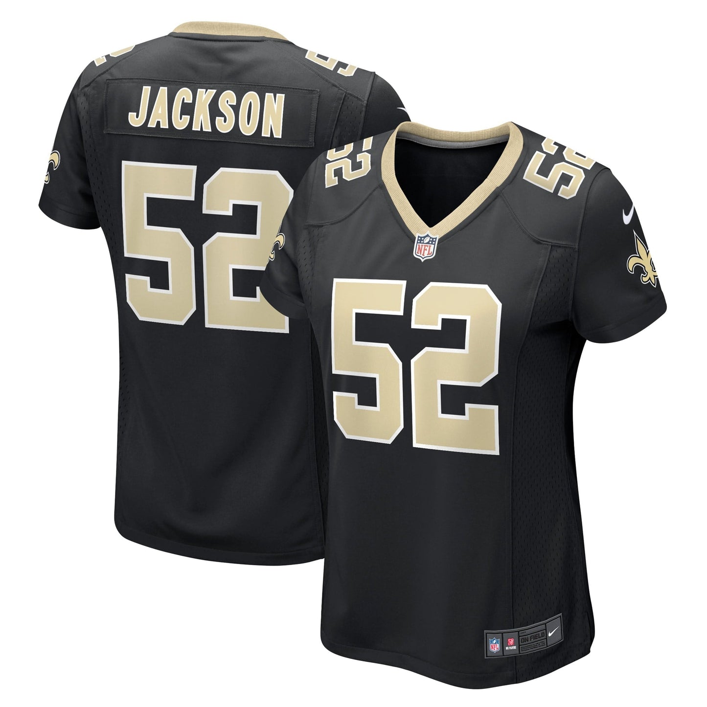 Women's Nike D'Marco Jackson Black New Orleans Saints Game Player Jersey