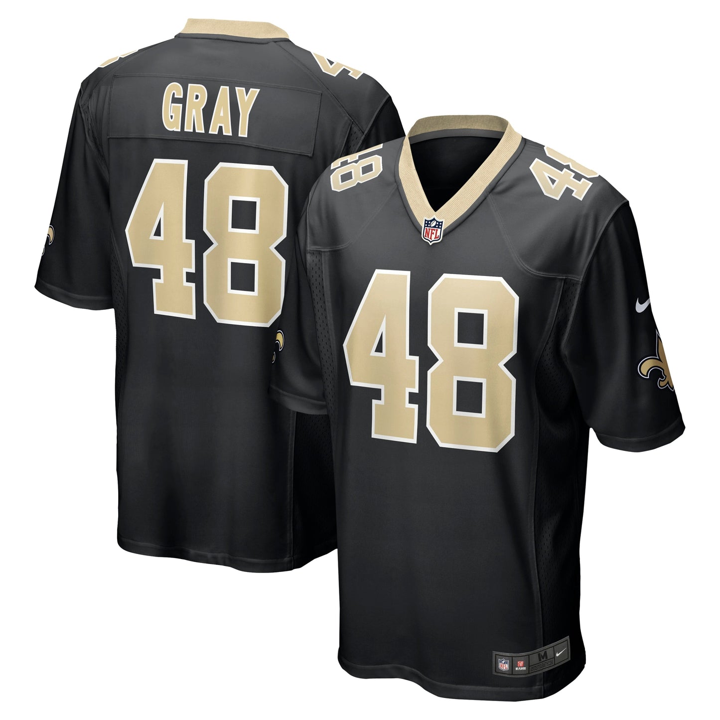 Men's Nike J.T. Gray Black New Orleans Saints Game Jersey