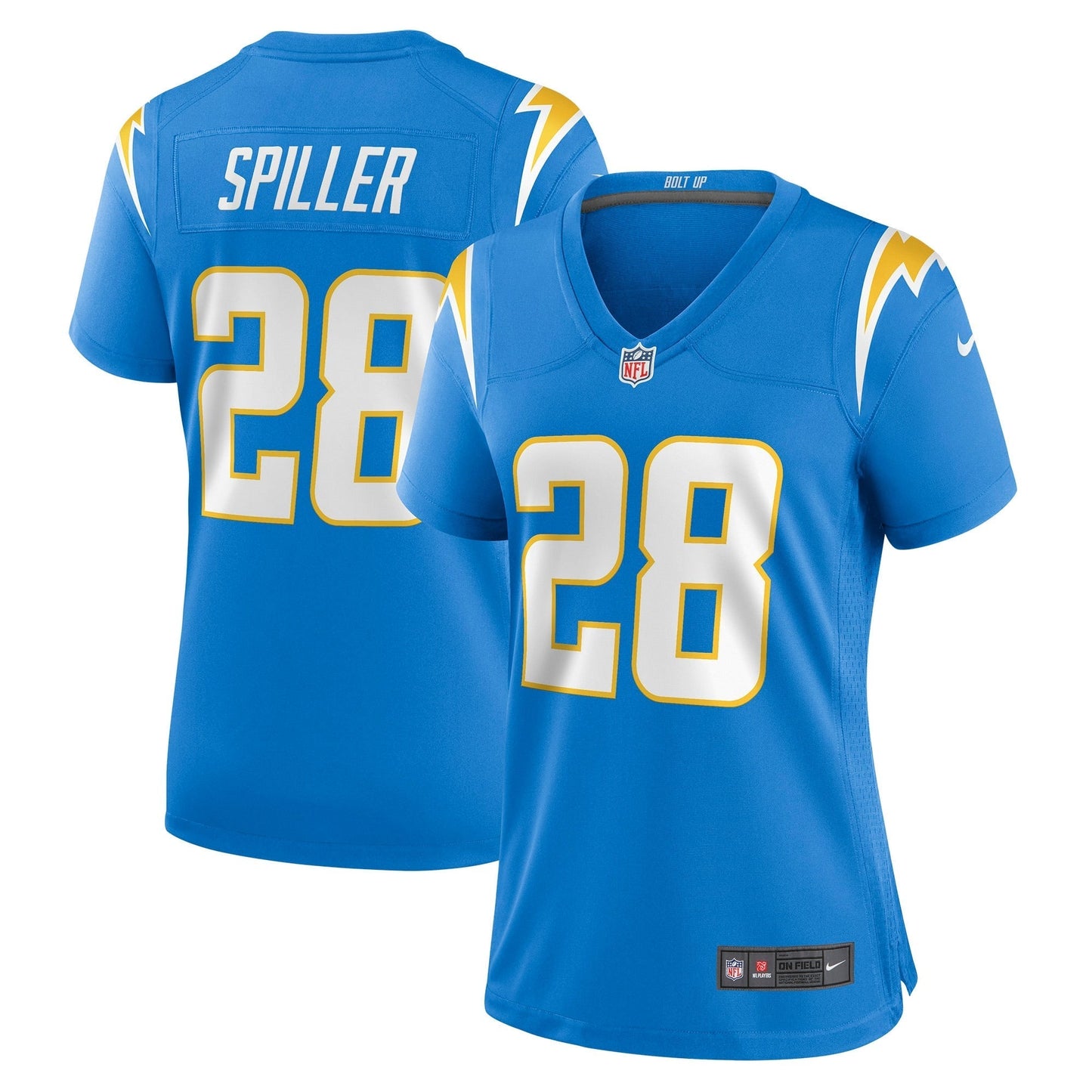 Women's Nike Isaiah Spiller Powder Blue Los Angeles Chargers Game Jersey