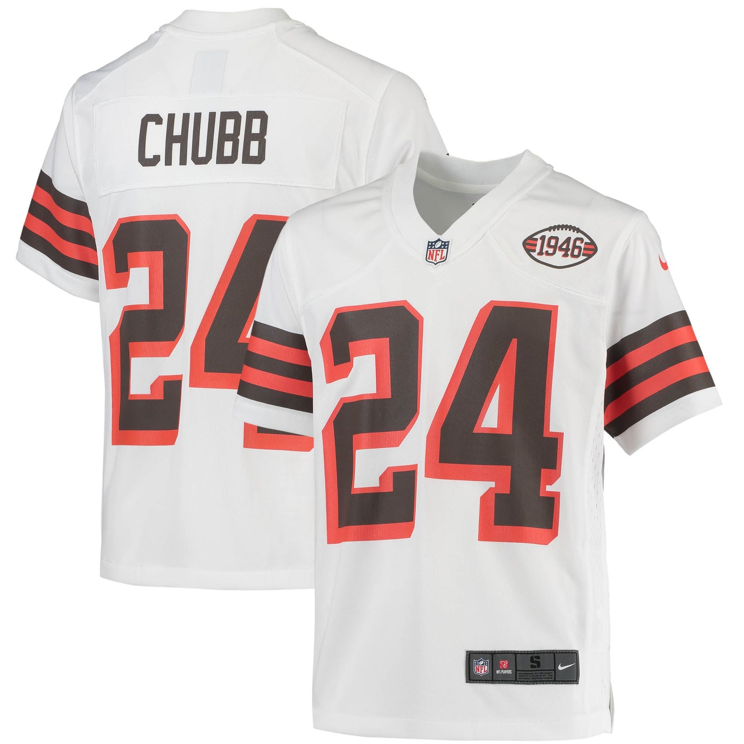 Nick Chubb Cleveland Browns Nike Youth Game Jersey - White