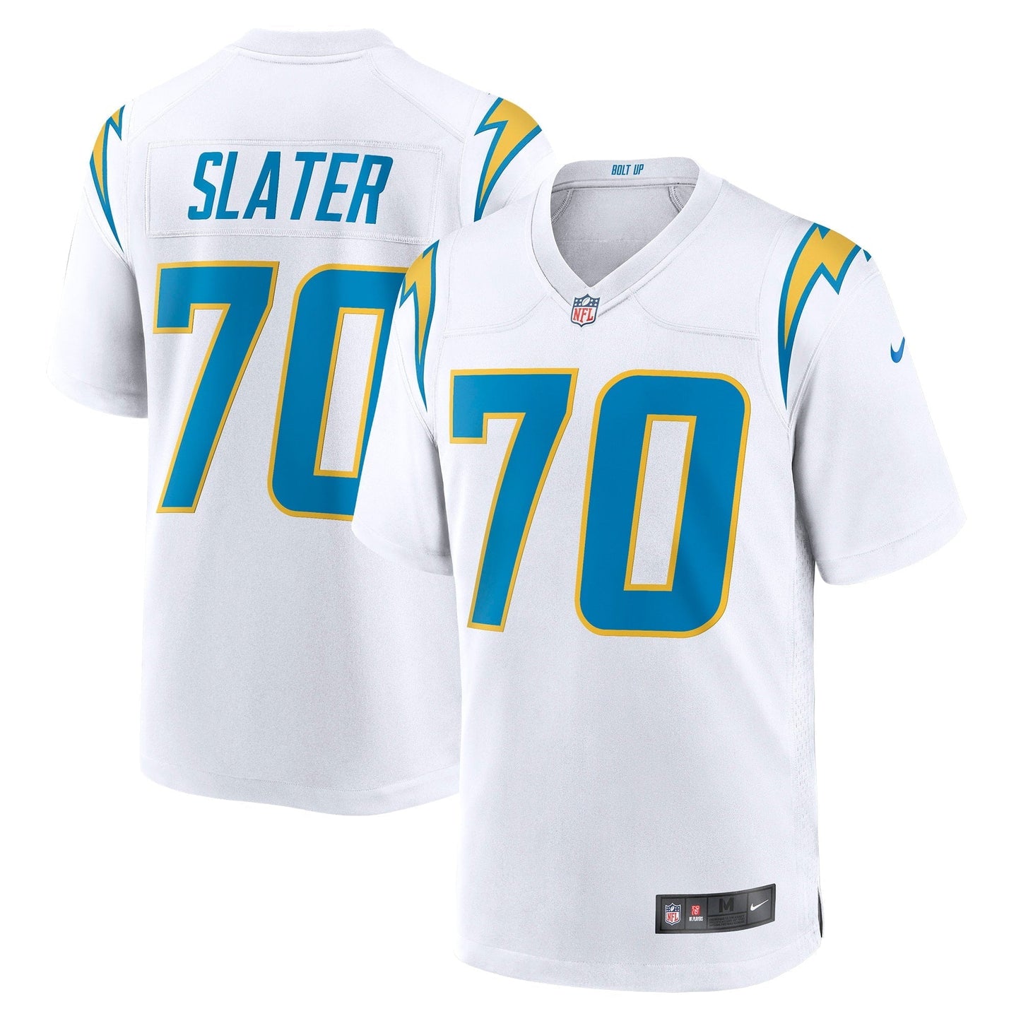 Men's Nike Rashawn Slater White Los Angeles Chargers Game Jersey