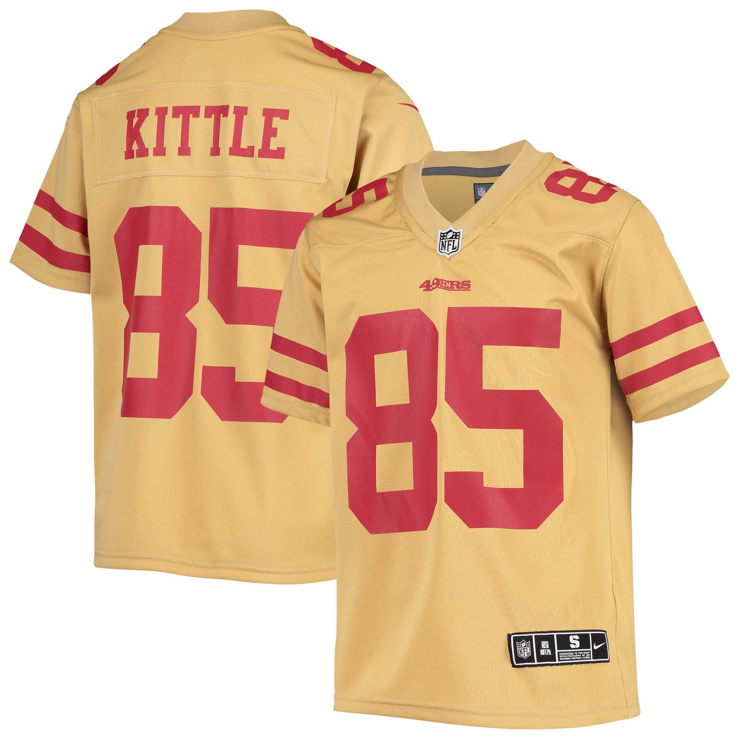 George Kittle San Francisco 49ers Nike Youth Inverted Team Game Jersey - Gold