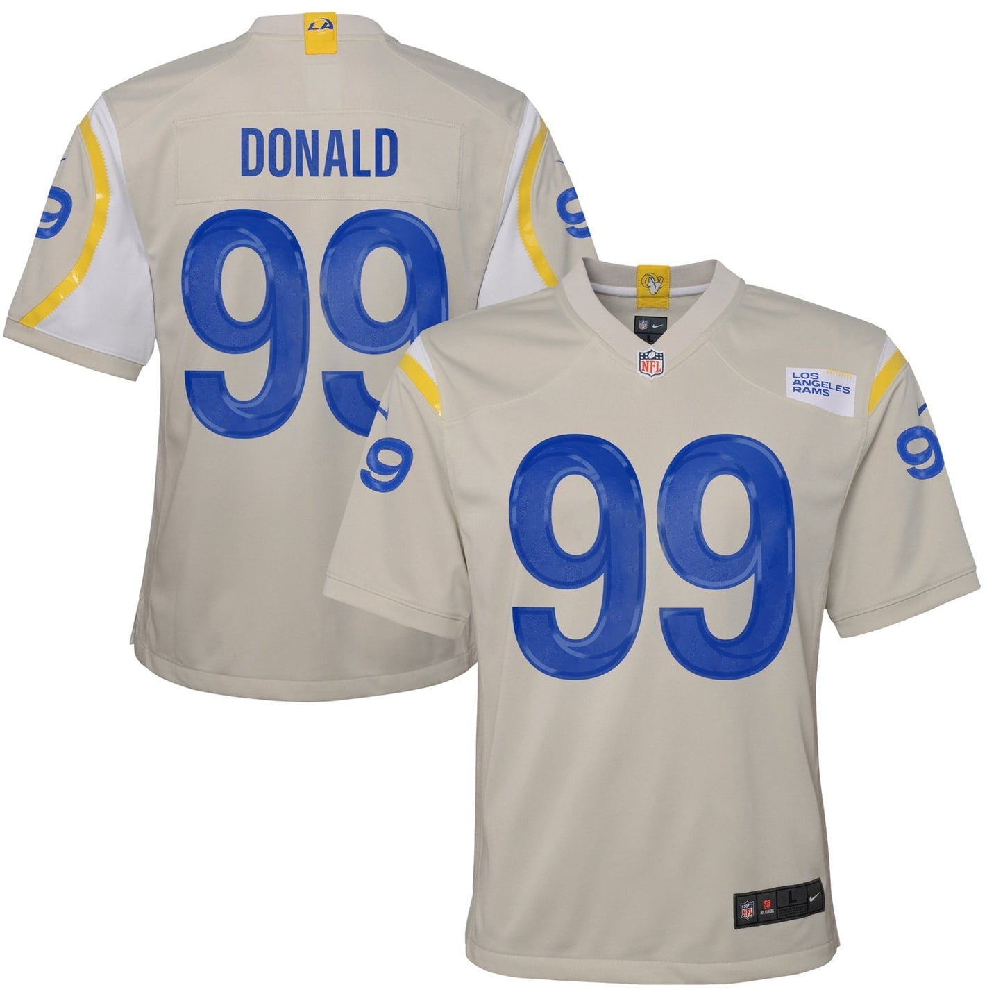 Youth Nike Aaron Donald Cream Los Angeles Rams Game Jersey