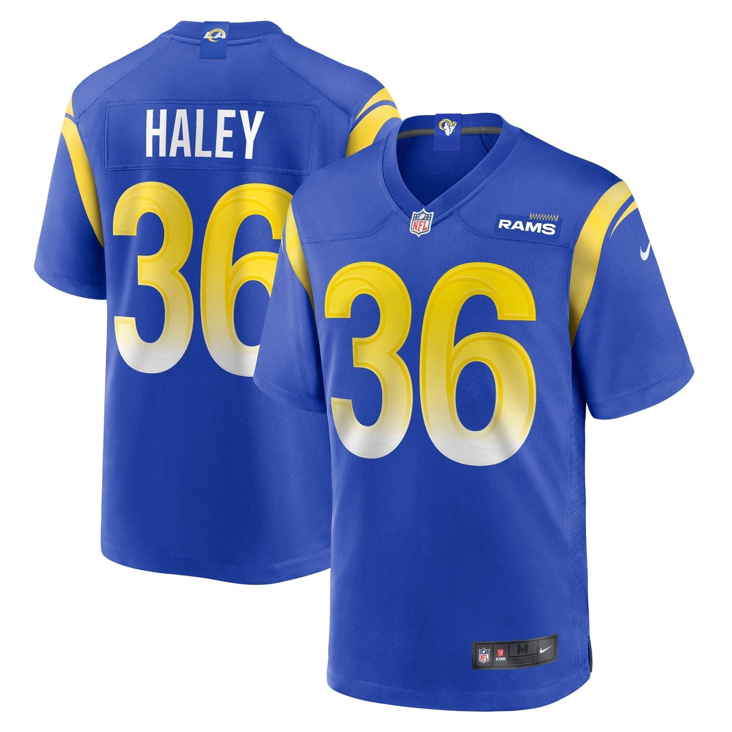 Men's Nike Grant Haley Royal Los Angeles Rams Game Player Jersey