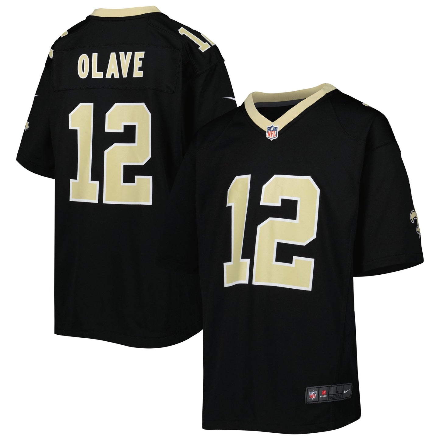 Youth Nike Chris Olave Black New Orleans Saints Game Jersey