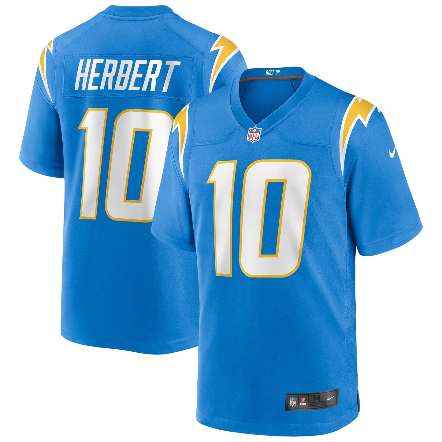 Men's Nike Justin Herbert Powder Blue Los Angeles Chargers Player Game Jersey