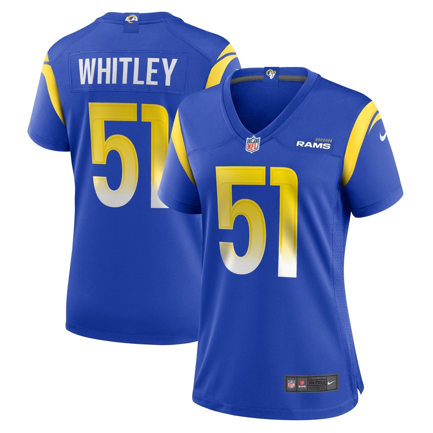 Women's Nike Benton Whitley Royal Los Angeles Rams Game Player Jersey