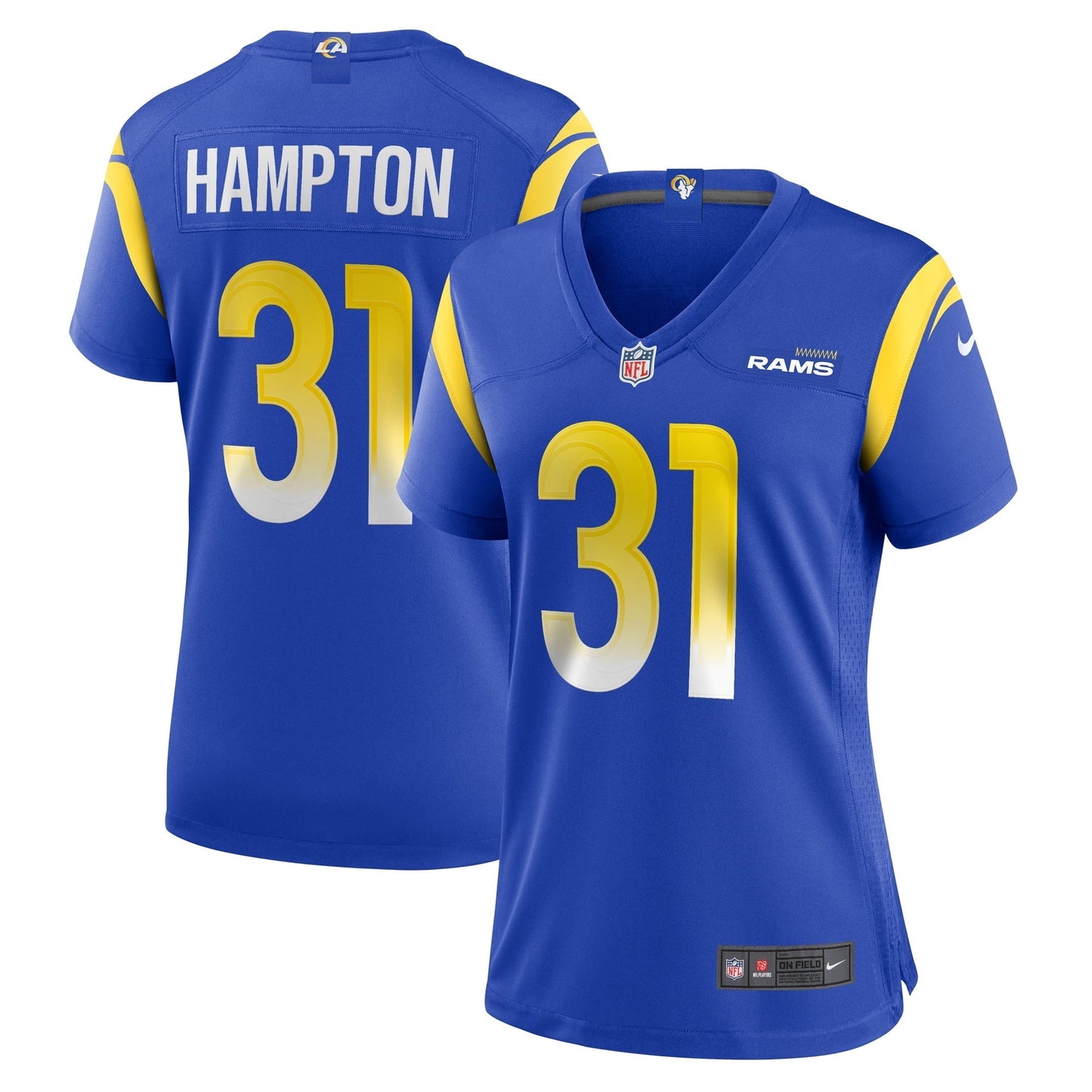 Women's Nike Nick Hampton Royal Los Angeles Rams Home Game Jersey