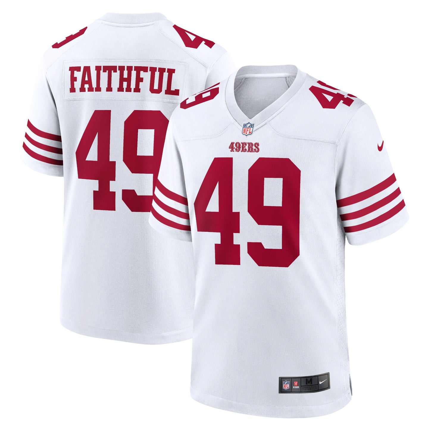 Faithful 49 San Francisco 49ers Nike Player Game Jersey - White