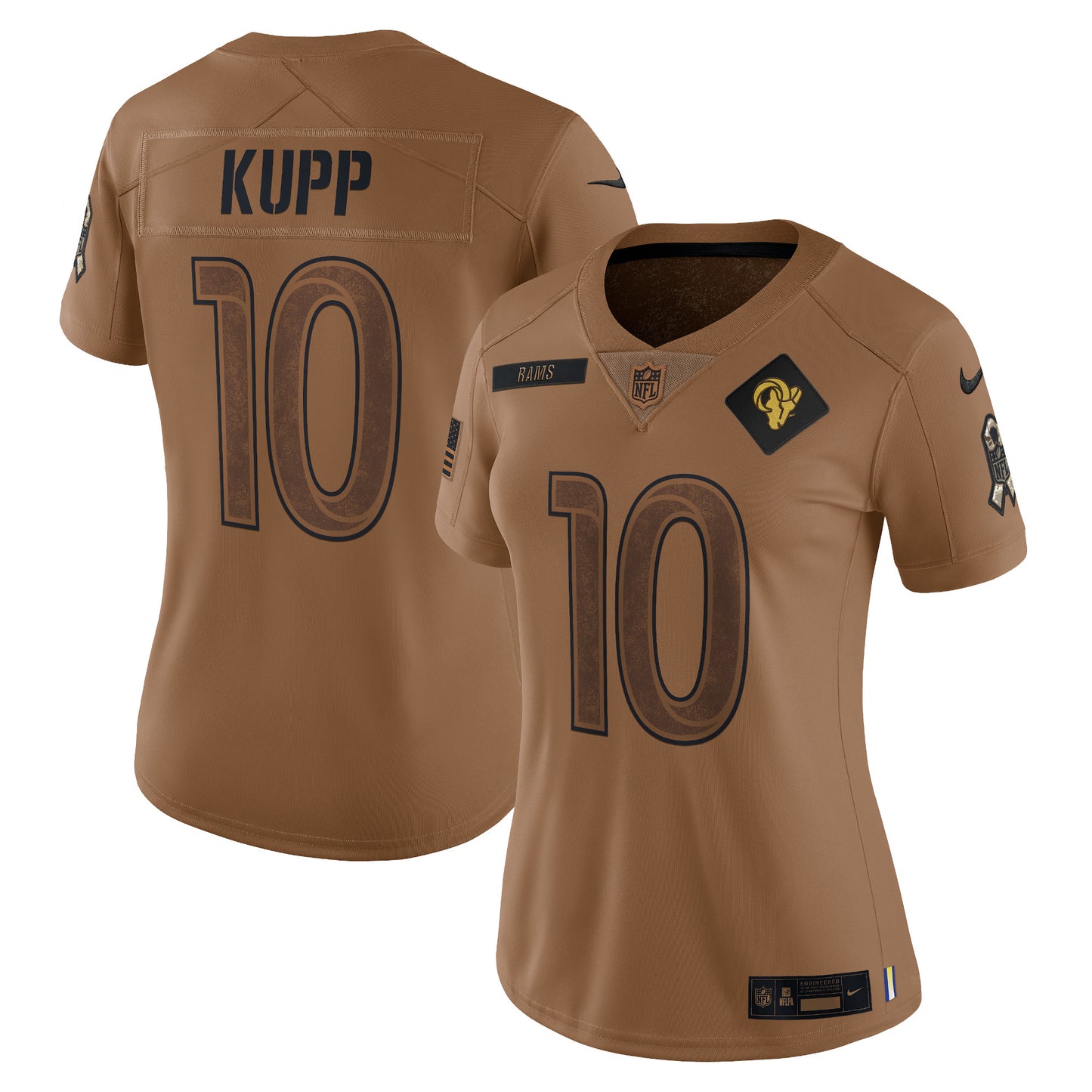 Cooper Kupp Los Angeles Rams Nike Women's 2023 Salute To Service Limited Jersey - Brown