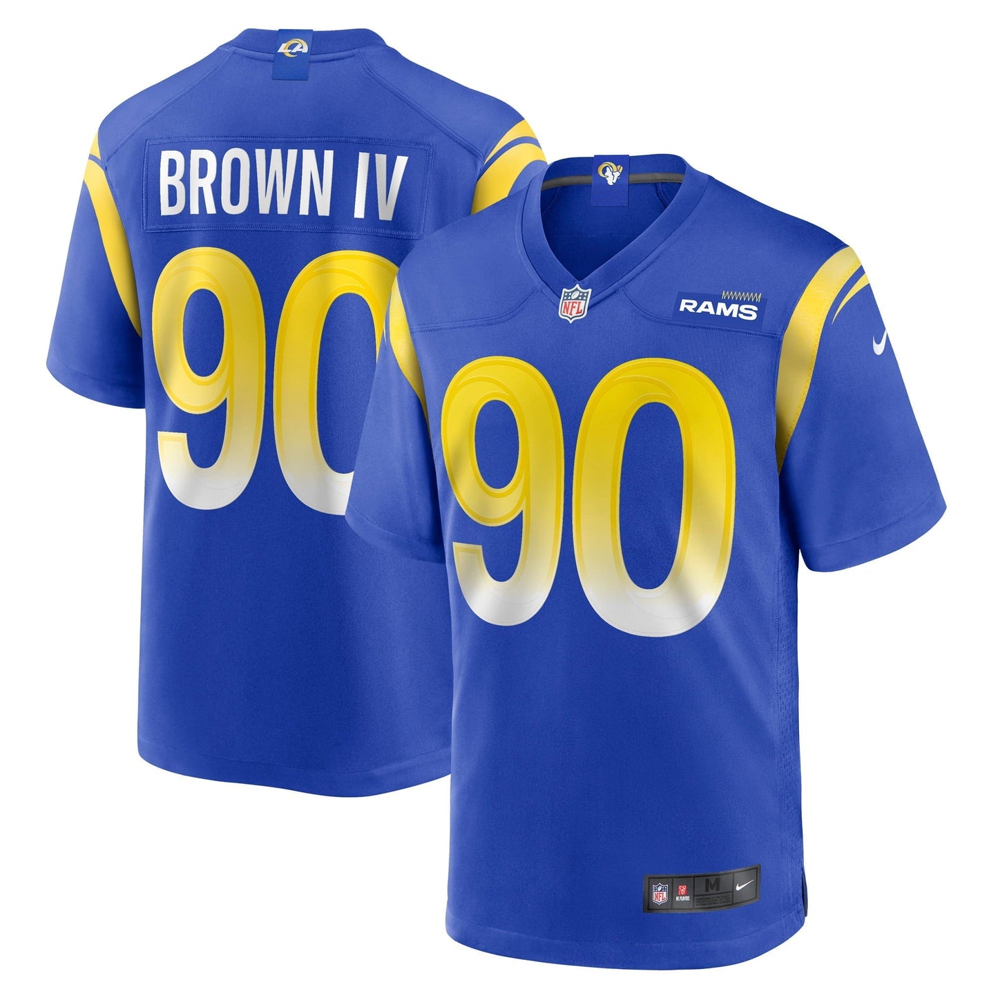 Men's Nike Earnest Brown IV Royal Los Angeles Rams Game Player Jersey