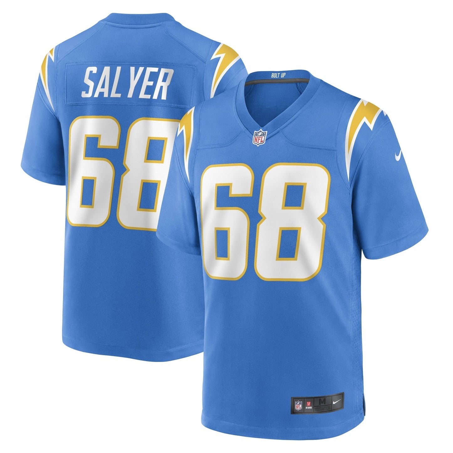 Men's Nike Jamaree Salyer Powder Blue Los Angeles Chargers Game Player Jersey
