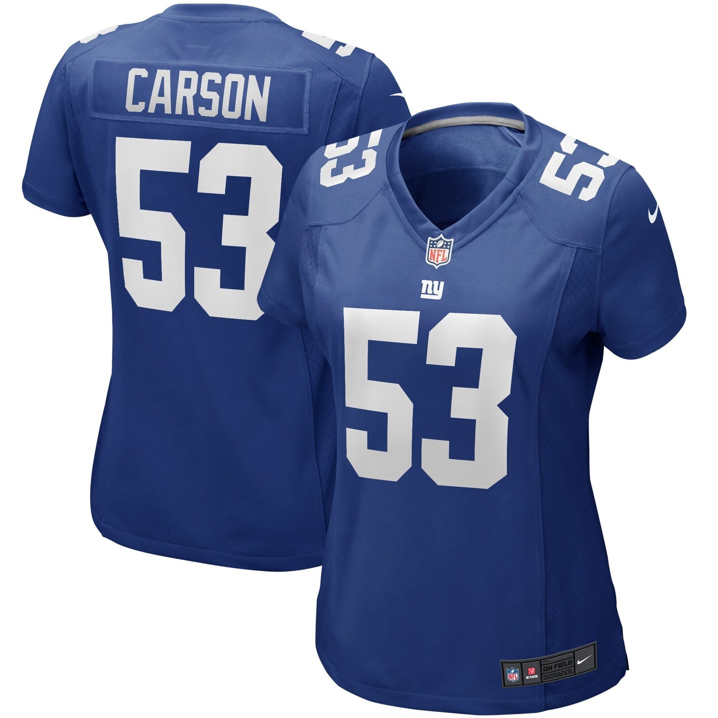 Women's Nike Harry Carson Royal New York Giants Game Retired Player Jersey