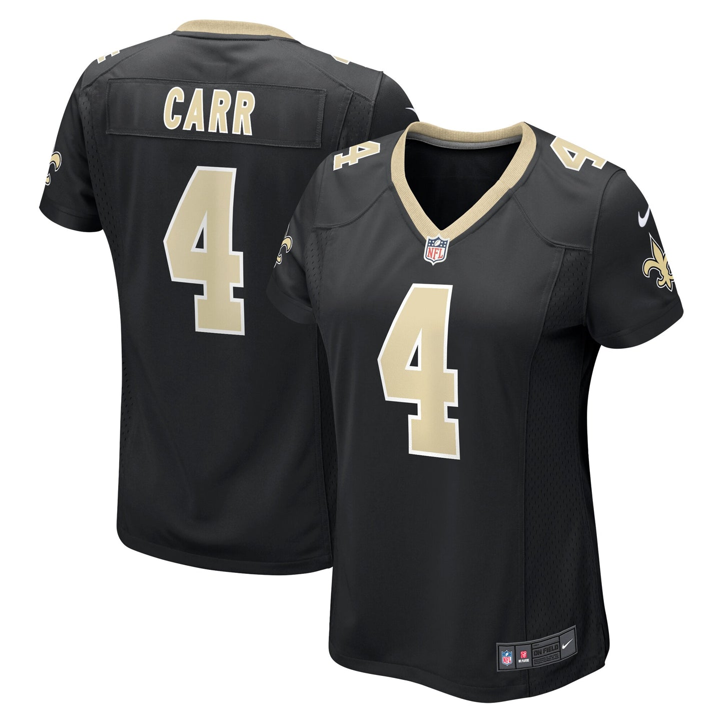 Derek Carr New Orleans Saints Nike Women's Game Jersey - Black