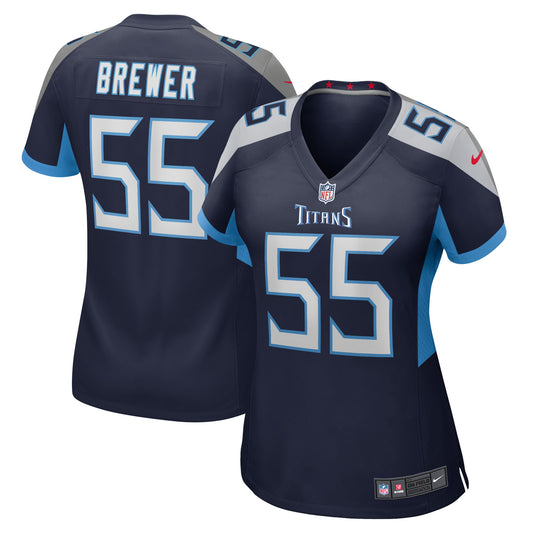 Aaron Brewer Tennessee Titans Nike Women's Game Player Jersey - Navy