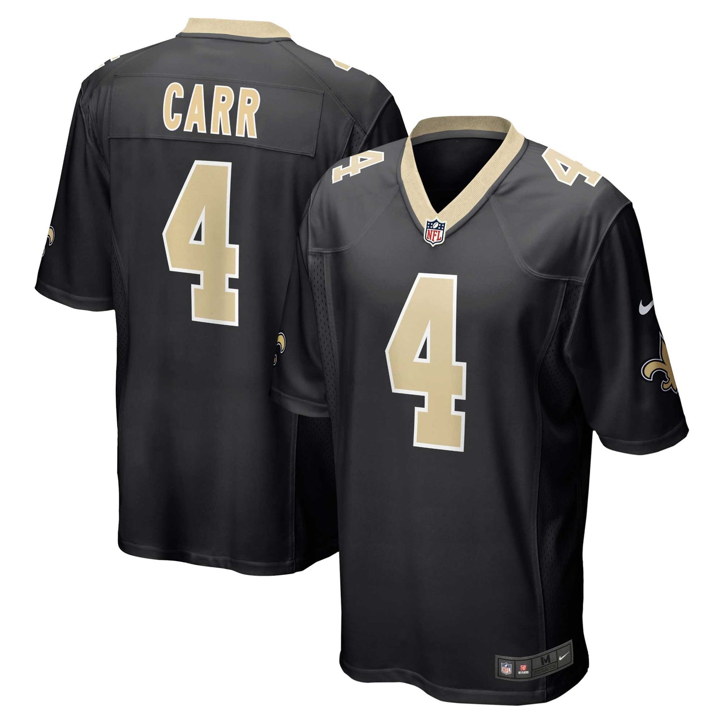 Derek Carr New Orleans Saints Nike Game Jersey - Black