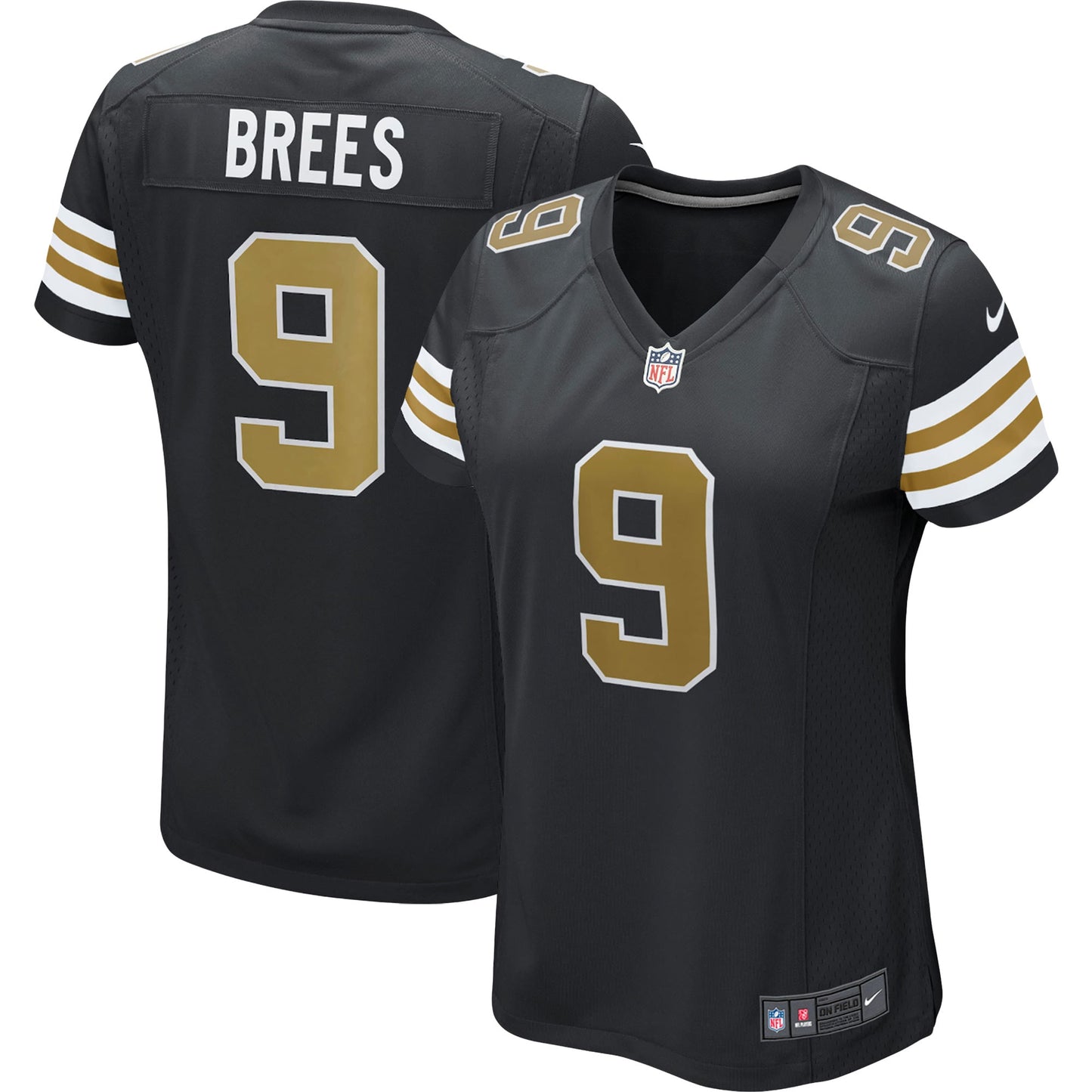 Drew Brees Nike New Orleans Saints Women's Alternate Game Jersey - Black