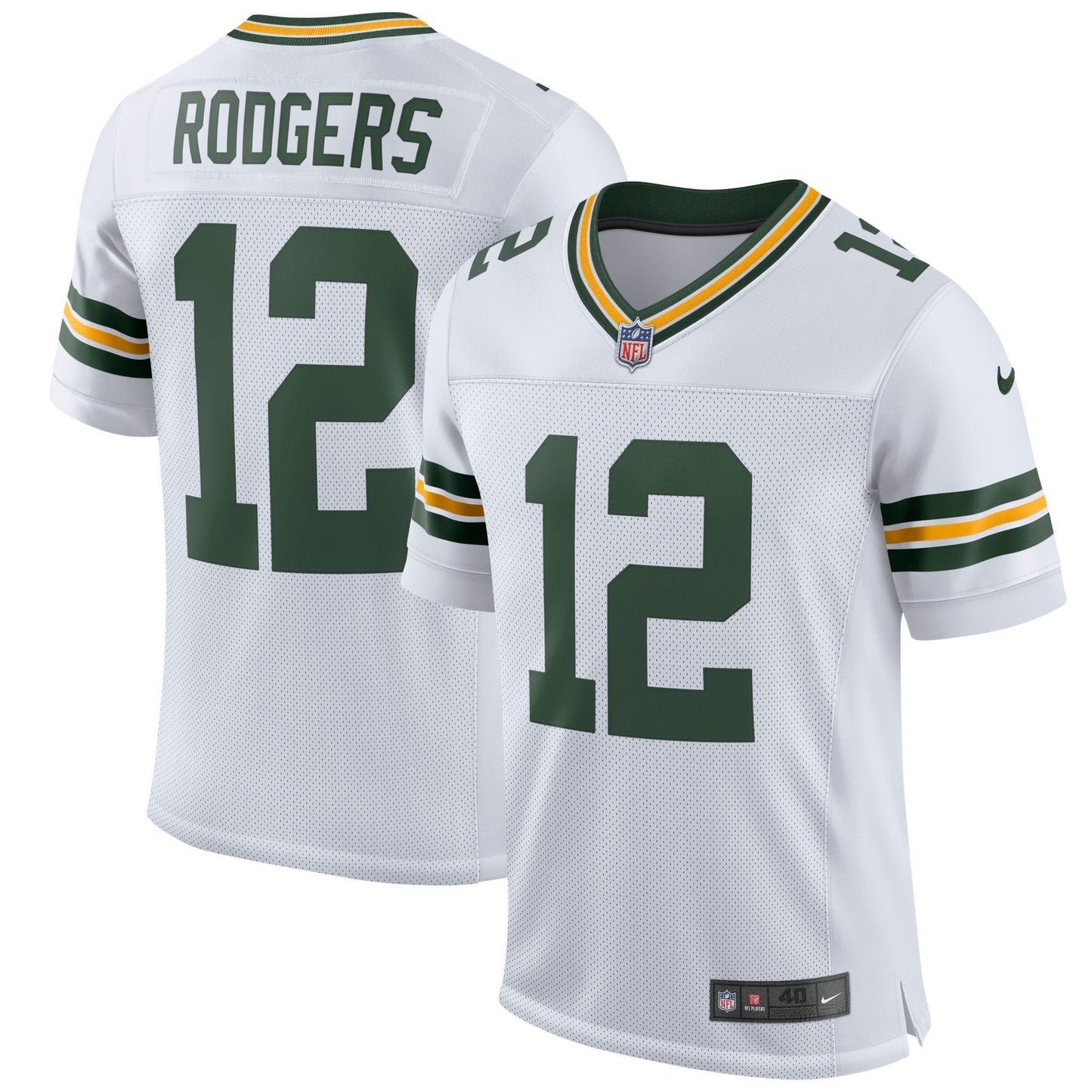 Aaron Rodgers Green Bay Packers Nike Classic Elite Player Jersey - White