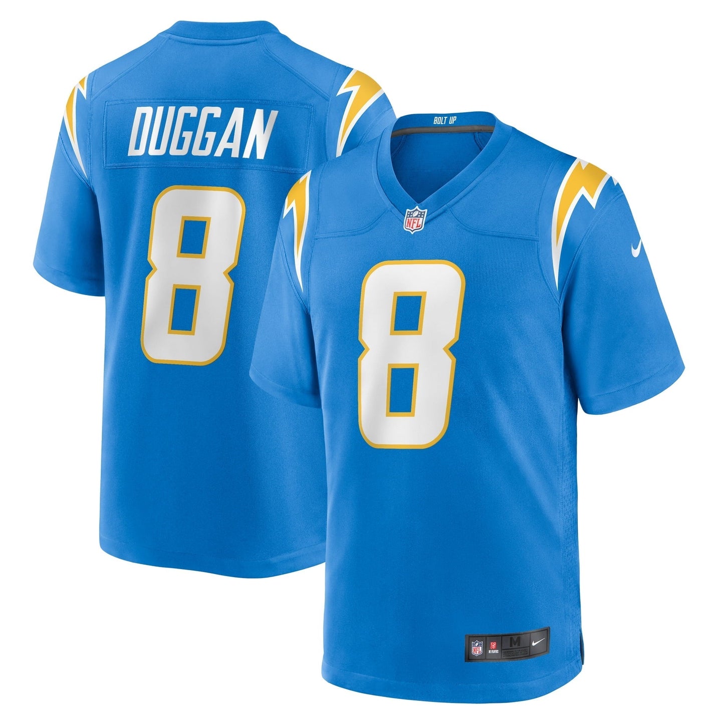 Men's Nike Max Duggan Powder Blue Los Angeles Chargers Team Game Jersey