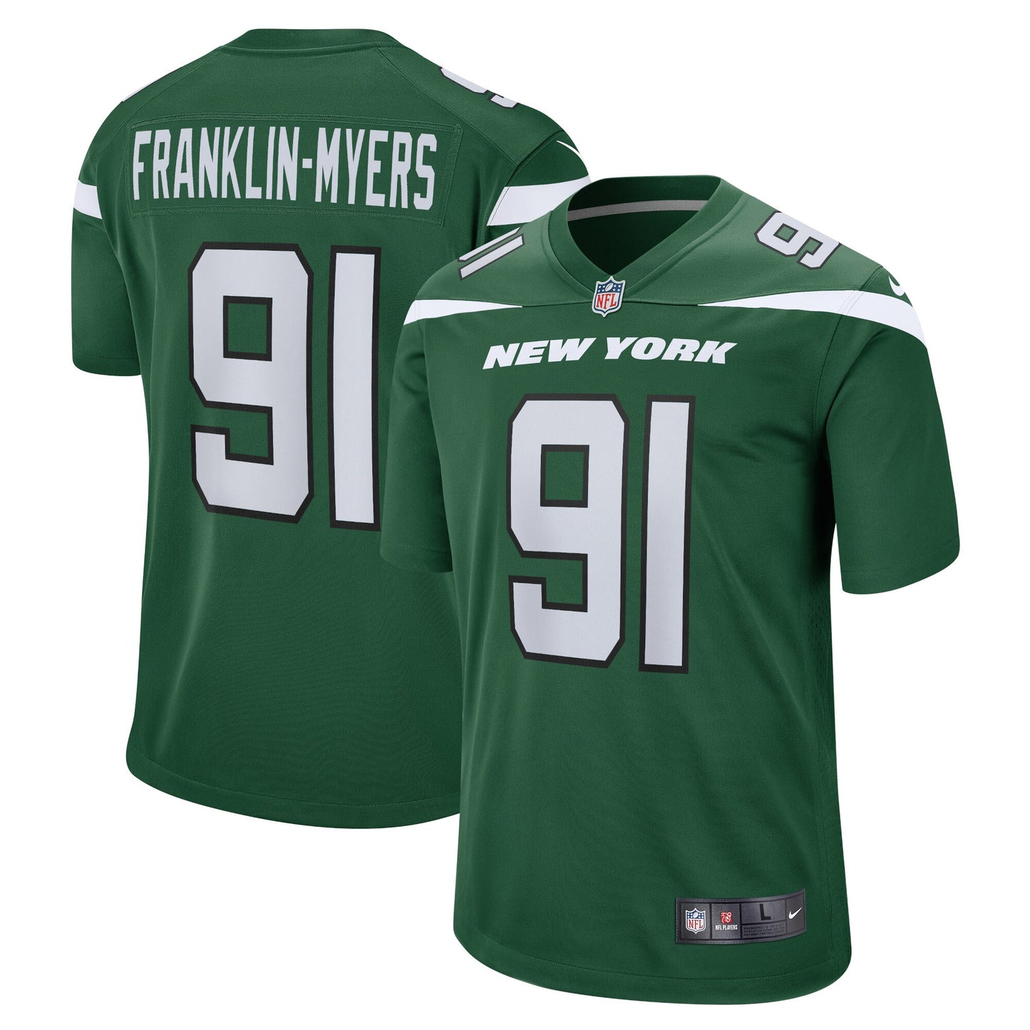 John Franklin-Myers New York Jets Nike Game Jersey - Gotham Green