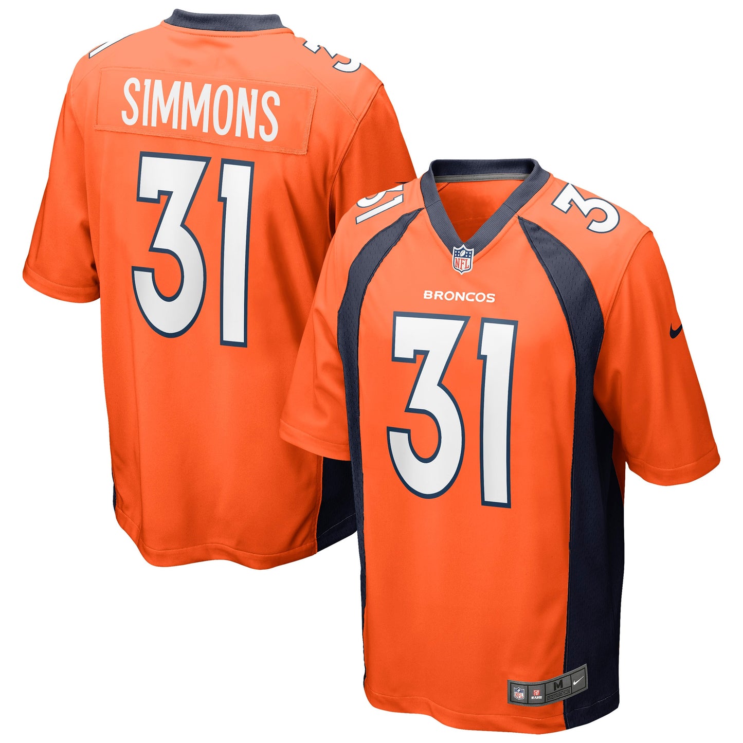 Justin Simmons Denver Broncos Nike Game Jersey - Orange