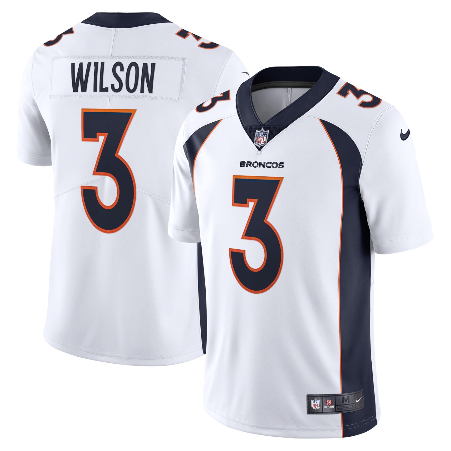 Russell Wilson Denver Broncos Nike Team Vapor Limited Jersey - White